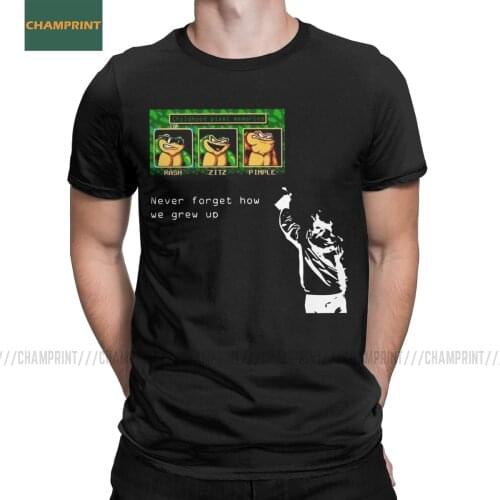 Battletoads T-Shirts Men Frogs Gaming Retro Old Frogs Game Crazy Pure Cotton Tees Crew Neck Short Sleeve T Shirt Classic Tops