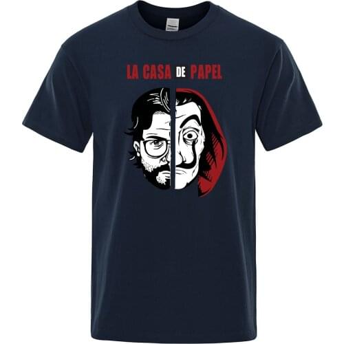 2019 Summer Mens T Shirt TV Show La Casa De Papel T Shirts Cotton Streetwear Short Sleeve T-Shirt Casual Brand Men Tee shirt