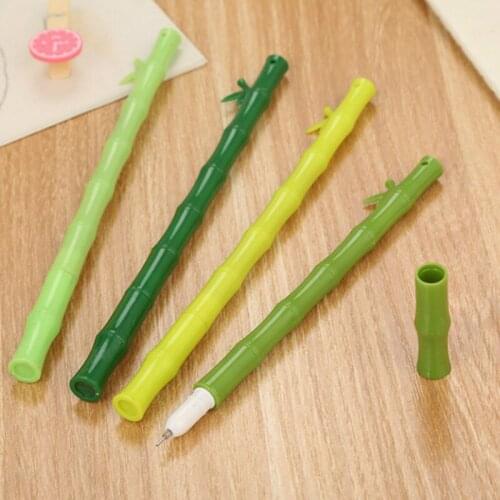 20 Pcs Bamboo Gel Pens Set Creative Kawaii Cute Neutral Writing Pen School Office Supplies Wholesale stationary