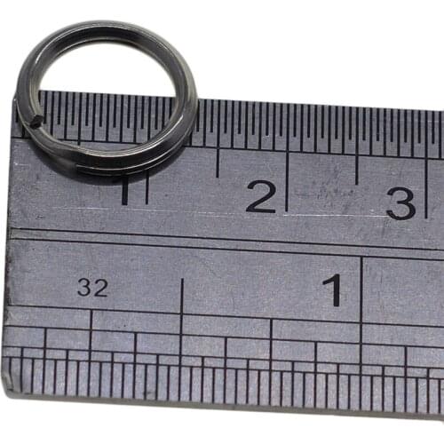 Lot of 100 mini small 0.5inch 12.5mm 304 Stainless steel angle edged Circle Split Key Rings keycahins DIY fishing