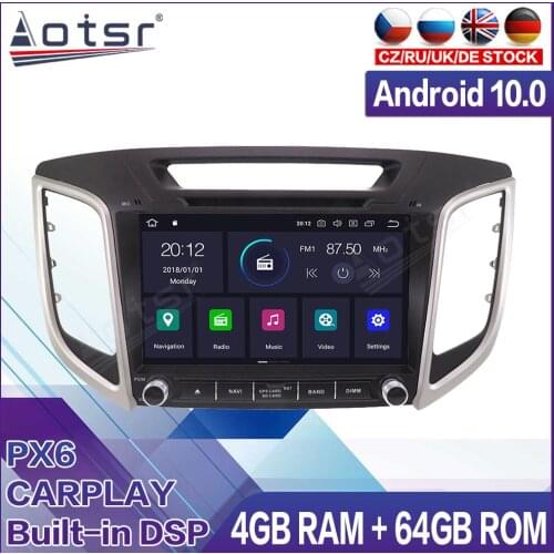 64G Android Radio Tape Recorder Car Multimedia Player Stereo For HYUNDAI IX25 CRETA 2014 2015 2016-2018 Head Unit GPS Navigation