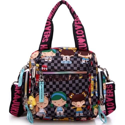 New woman candy color shoulder bag 2021 cowboy bag cute girl Harajuku baby handbag multi-functional Oxford cloth Messenger bag