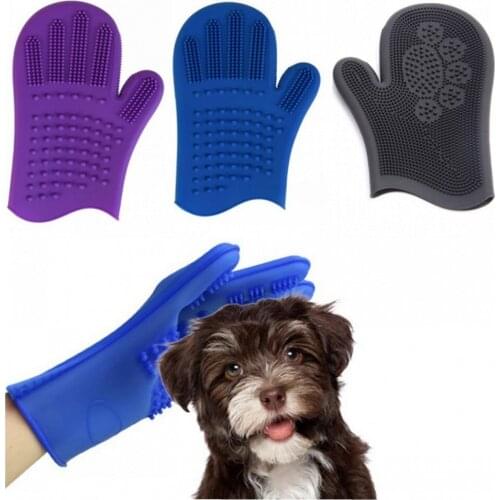 2020 New Dog Cat Grooming Glove Waterproof Pet Hair Deshedding Brush Comb Glove For Dog Massage Bathe Glove Pet Cleaning Product