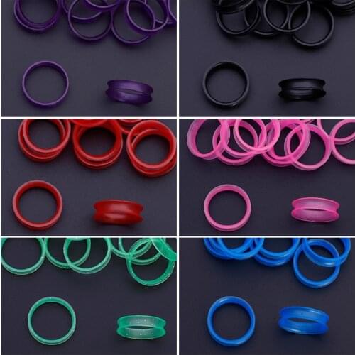 New Hair Scissors Finger Rings For Hairdressers Mix Colors 5 Sizes PVC Finger Circle For Professional Scissors Accessories