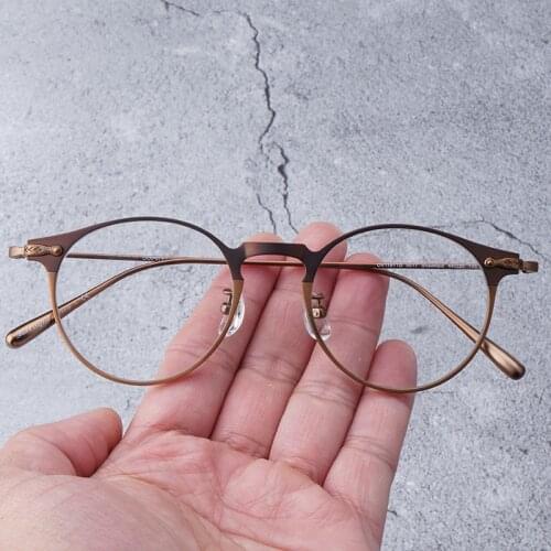 Titanium Glasses Frame Men Round Frame Glasses Brand Designer Myopia Optical Eyeglasses Frame Women Prescription Eyewear Frame