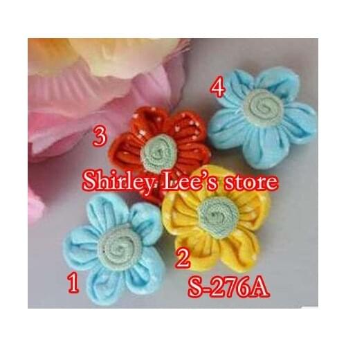 Wholesale --600 X FASHION 3CM Handmade Fabric Flower in 4 colors (S-276A)-- Free Shipping BY EMS