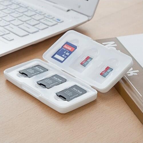 Transparent Memory Card Case Box Storage Holder 6 SD 6TF Micro SD 12Card Cards Hard Bag Waterproof plastic shaped 6TF+6SD