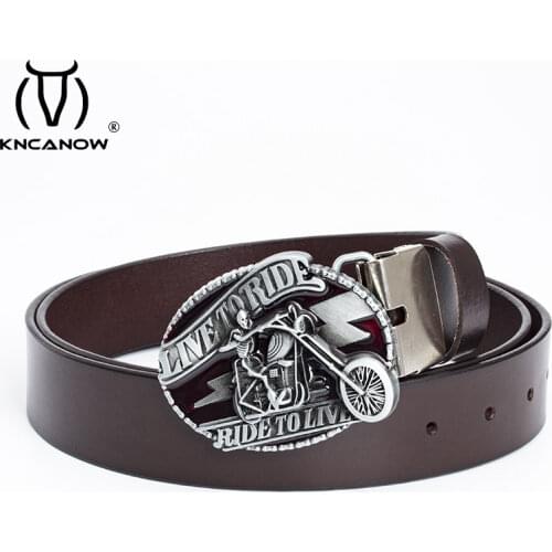 Hot Classical Designer Belt For Men Famous Luxury Genuine Leather Western Cowboy Gift Male Waist Strap Motor Driver Buckle Belt