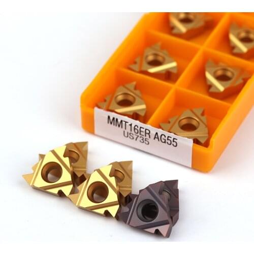 16IR AG55 16ER AG55 16ERAG60 16IRAG60 VP15TF UE6020 US735 Thread Turning Tool Carbide Insert CNC Lathe Slotting Thread Tool
