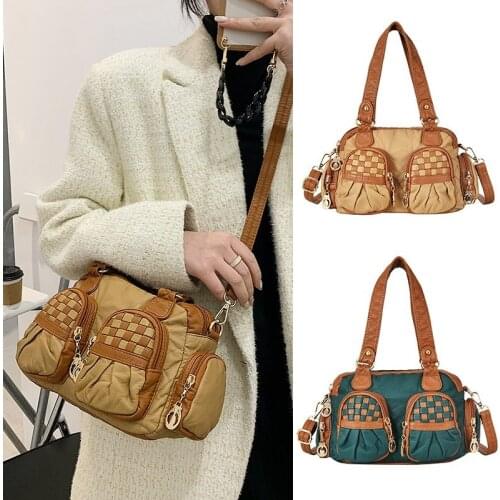 Womens Totes Bags Autumn Winter Lady Handbags Luxury Brand Soft Sheepskin Shoulder Bag High Quality Female Shopping Bag Fashion