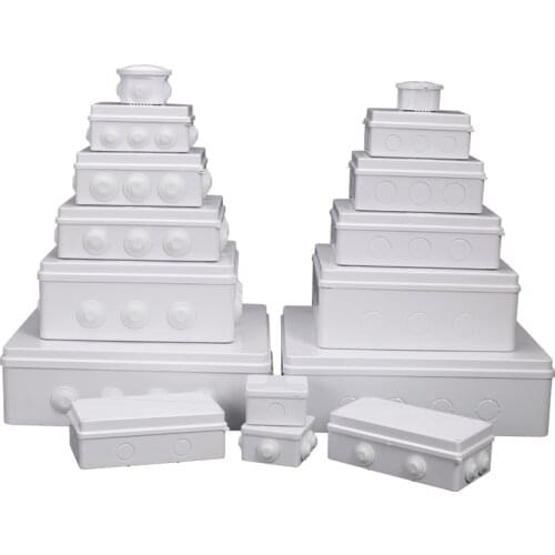 Outdoor waterproof power box ABS plastic IP65 electric control box DIY indoor wire shell connection cable branch junction box