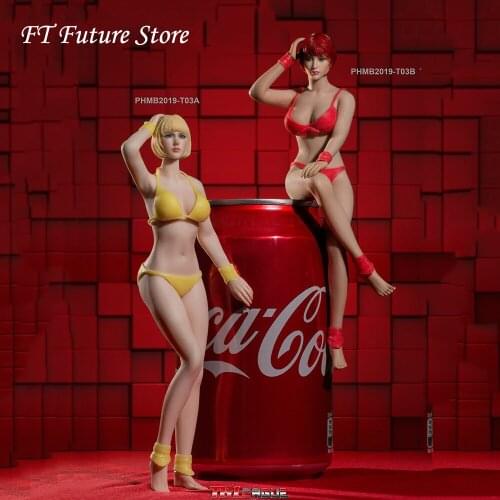 In Stock 16cm T03A/B TBLeague 1/12 Scale Female Seamless Body with Metal Skeleton Suntan/pale Skin untan Colors for Fans Gifts