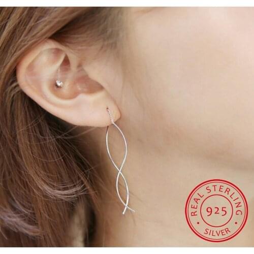 2019 New Design 925 Sterling Silver Tassel Earrings Long Earrings For Women Free Shipping Brincos