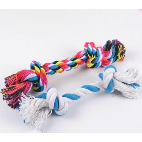 1 pcs 19cm Dog Toys Dog Cat Durable Braided Bone Rope Toy Tooth Cleaning Care Puppy Cotton Chew Knot Toy pet supplies