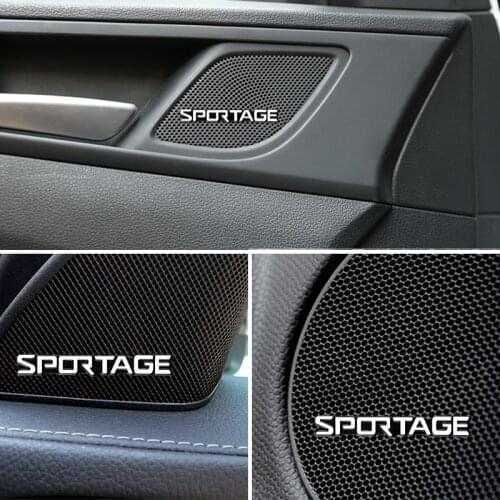 10pcs 3D Aluminum Badge Emblem Sticker For KIA SPORTAGE 2017 2018 Accessories Car Styling