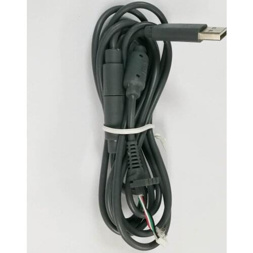 10 PCS Wired Handle Controller Interface Cable 2.8M 4Pin Connection Repair Line For XBOX 360 controller Black Gray USB Cord