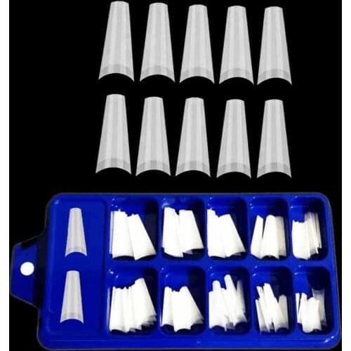 100pcs False Half Nail Tips For Nail Extension False Nails Fake Tips DIY With Box False Acrylic Artificial Nail Art Tips