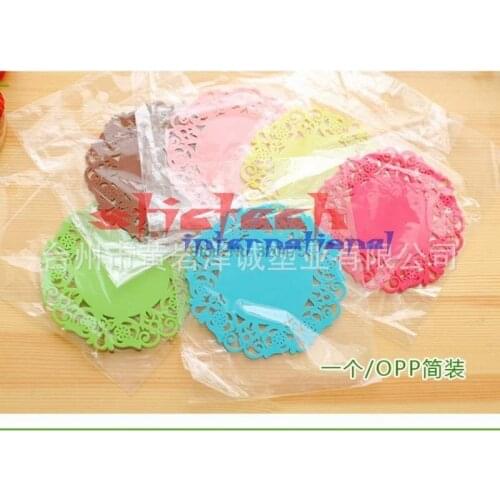 By dhl or ems 1000pcs diameter 9.5cm Mat Table Non-Slip Potholder Tableware Pad Home Hotel Placemat Round Cup Bowl Insulation