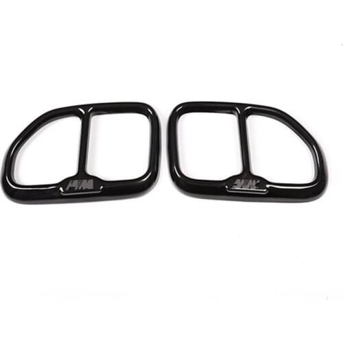 2PCS Stainless Steel Exhause Air Filter 2 To 4 Stickers Cover Trims for BMW X3 G01 2018 2019 Car Accessories