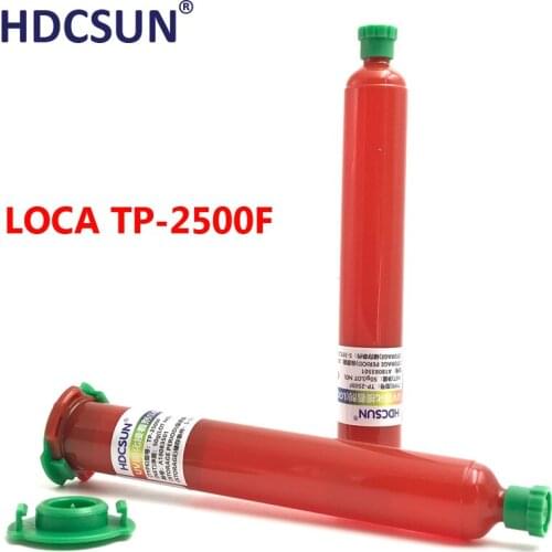 2019 NEW HDCSUN fresh TP-2500F LOCA UV glue liquid optical clear adhesive uv glue tp2500 for touch screen samsung galaxy iPhone