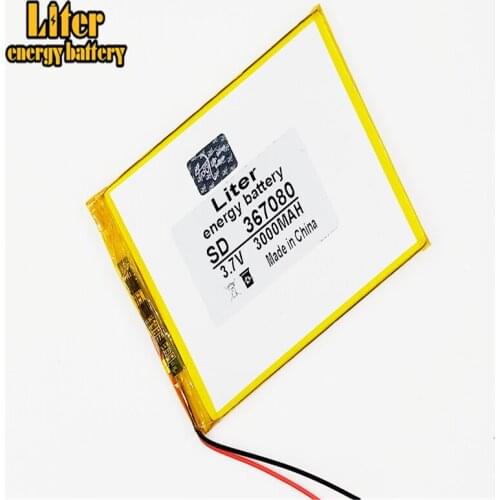 367080 3.7V 3000mah Lithium polymer Battery with Protection Board For 7 inch Tablet PC