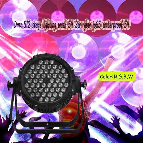 8pcs/lot led 54 3w par light waterproof outdoor led lights dmx 512 stage light for disco
