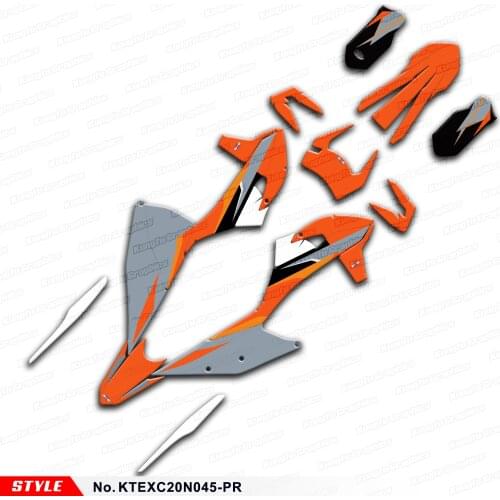 Aftermarket Motocross Sticker for EXC EXC-F XC-W XCF-W 150 300 500 SX SXF XC-F 125 250 350 450 19 to 21, Style No.KTEXC20N045-PR