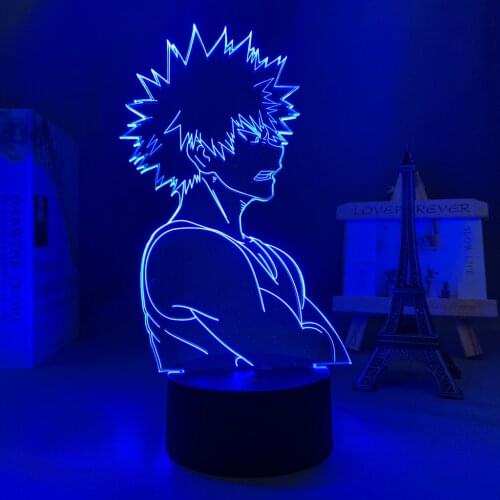 Anime 3d Light My Hero Academia Katsuki Bakugo for Childrens Bedroom Decoration Night Light Manga Gift Table Led Lamp Bakugo
