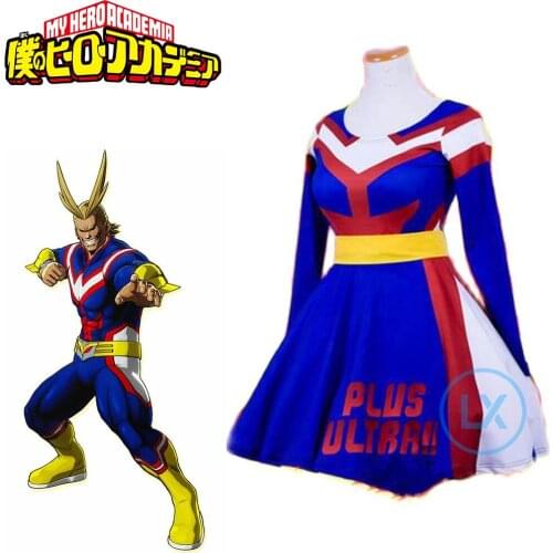 Anime My Hero Academia Cosplay Costume PLUS ULTRA Academia Cosplay Lolita Kimon Dress Full Sets Female Halloween Gift