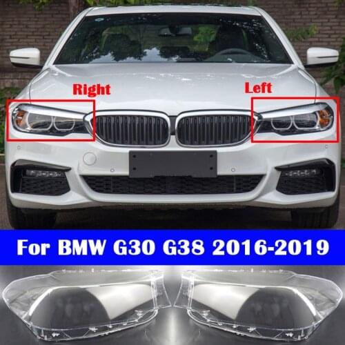 Auto Case For BMW 5 Series 525i 530i 540i G30 G38 2016-2019 Headlamp Lampshade Glass Lens Shell Light Car Front Headlight Cover