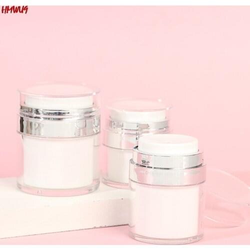 NEW Airless Pump Jars Empty Refillable Makeup Cosmetic Jar Containers Travel Lotion Cream Bottle Sample Vials DIY Make Up Tools