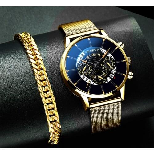 Fashion Mens Watches Luxury Stainless Steel Mesh Belt Quartz Wristwatch Men Business Casual Bracelets Watch relogio masculino