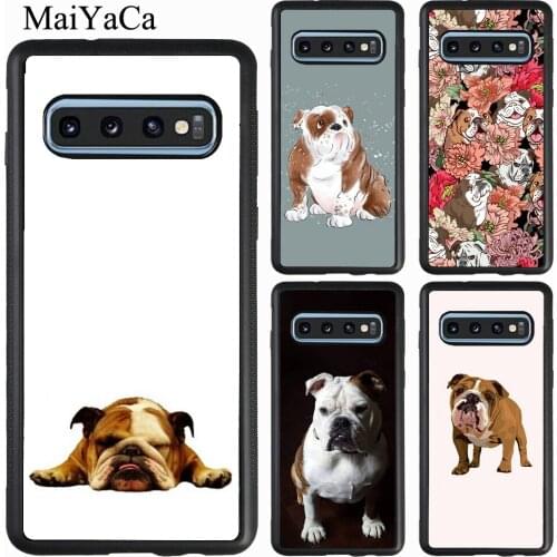 English Bulldog Case For Samsung Galaxy A51 A71 A21S A20e A31 A50 A70 M21 M31 S9 S10 S20 Plus Note 20 Ultra