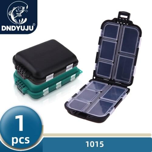 DNDYUJU 1pcs Waterproof Fishing Tackle Box 10 Compartments Bait Lure Hook Storage Box Fishing Accessories Plastic Storage Case