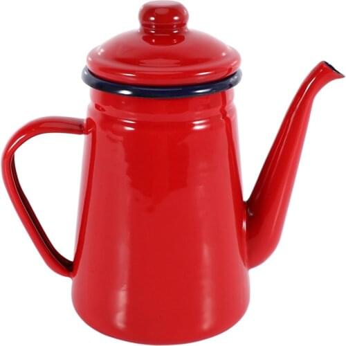 1.1L Enamel Coffee Pot Hand Tea Kettle Induction Cooker Gas Stove Universal