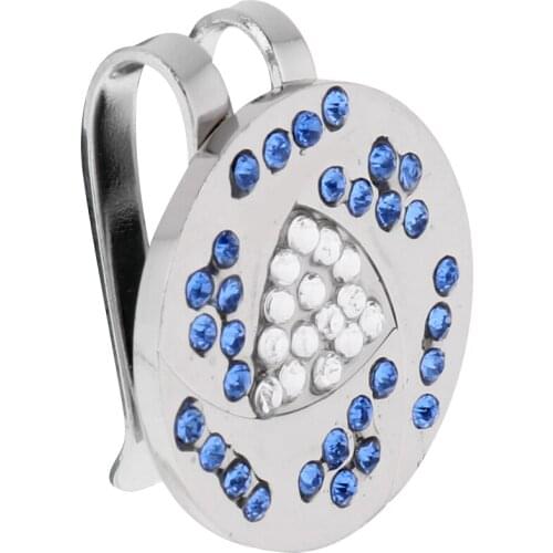 Golf Bling Rhinestone Golf Mark With Golf Hat Clip - Random Color