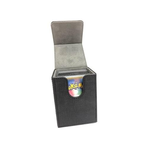 Small Size Top loading Black Card Case Deck Case Board Game Cards Box For MTG/TCG/PKM/PTCG/YGO Can Hold 80+ Cards