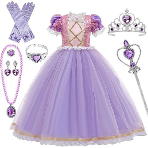 Baby Girl Princess Dress Up Kids Cosplay Costume Children Halloween Fancy Dresses For Girls Wedding Clothes Set
