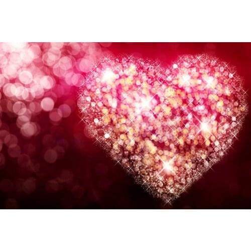 Sweety Heart Vinyl Backdrop for Valentines Day Digital Printed Bokeh Photo Background Studio Wedding Photo Booth