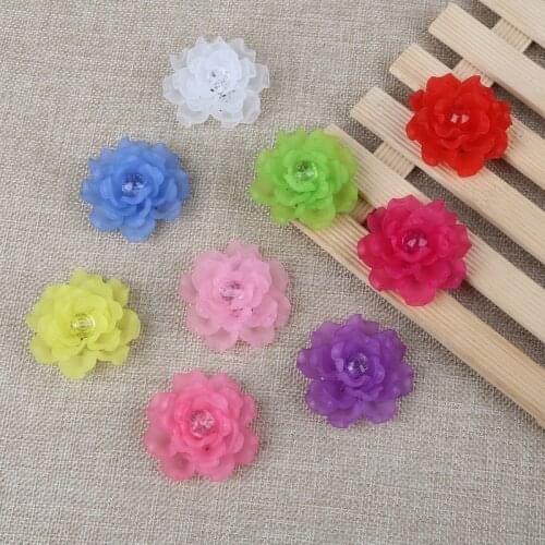 Fashion 1pc/lot Handmade Acrylic Flowers 9 Colors for DIY Home Clothing Craft Sewing Supplies 2018 Hot Sale