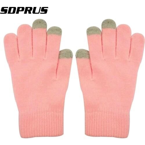 Women Men Winter Touch Screen Gloves Unisex Knit Warm Mittens Call Talking &Touch Screen Gloves Mobile Phone Pad sensory gloves