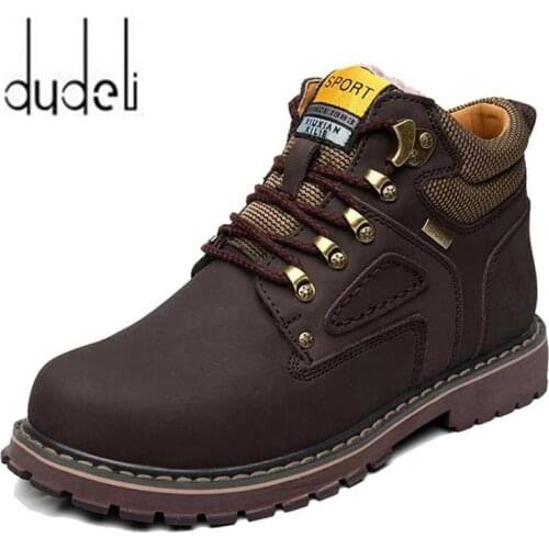 Brand Super Warm Mens Winter Leather Men Waterproof Rubber Snow Boots Leisure Boots England Retro Shoes For Men Big Size Zaptos