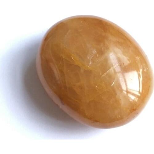 Natural golden healer sphere tumbled stone palm play polished rock quartz crystal gemstone reiki healing