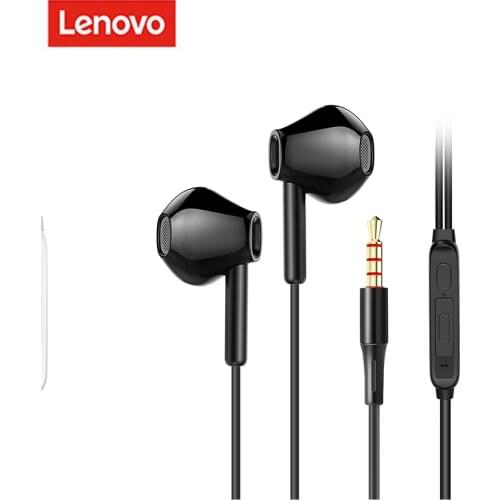 Lenovo XF06 Original Earphone Wired Half In Ear Remote Control Earphone Stereo Music Earphone Smart Phone Earbuds With Mic