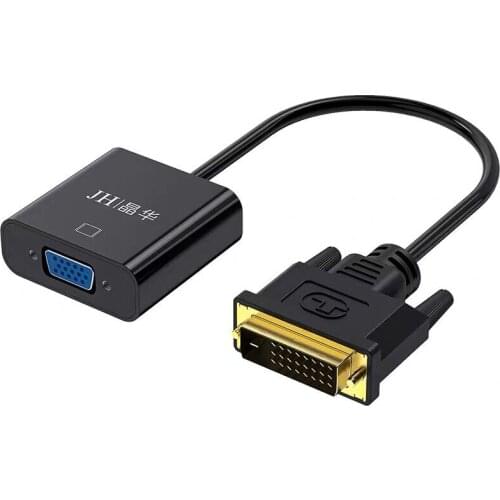 DVI Male 24+1 to VGA Female Adapter Full HD 1080P DVI-D to VGA Adapter 25Pin to 15Pin Cable Converter for PC Computer Monitor