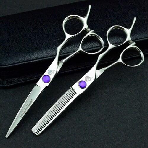 6" Professional High Quality Hair Cutting Scissors Hair thinning Barber Scissors Sharp Hairdresser shears for Women Men Kids