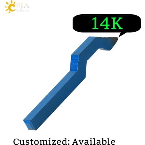 CSJA Customizable Mark 14K Imported Japan Steel Blue Bent Shank for Inside Rings Bracelets Soft Metal Stamp Punch Mold Tool G368