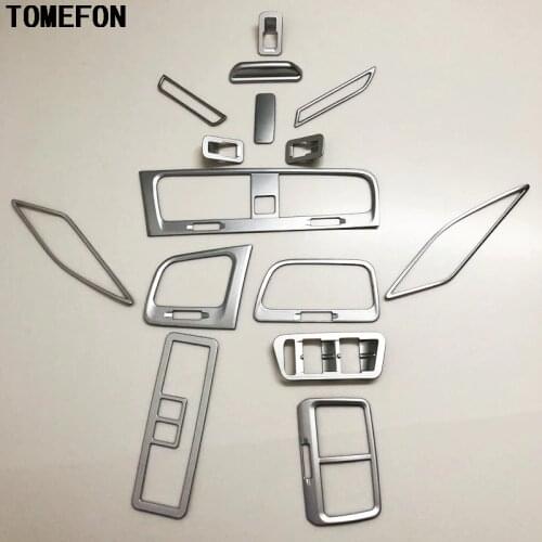 TOMEFON For Volkswagen VW Golf 7 MK7 ABS Chrome Air Vent Outlet Window Switch Co Pilot Box Celling Handle Interior Trim