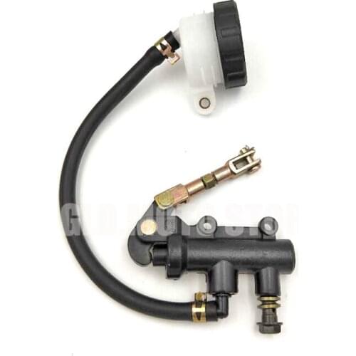 Bolt Hole Spacing 40mm Universal Motorcycle Rear Foot Brake Master Cylinder Hydraulic Pump With Fluid Reservoir Stretching Pole