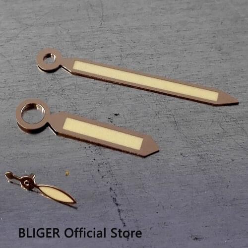 High quality stainless steel rose golden plated watch hands fit for eta 6497 6498 hand winding movement H20
